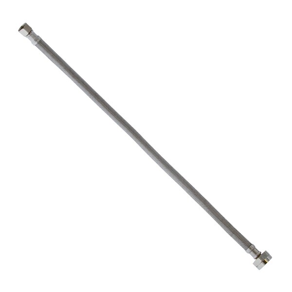 Jones Stephens 3/8in. Compression x 7/8in. BC x 20in Braided Stainless Steel Toilet Connector with Brass Nut S04288 - main